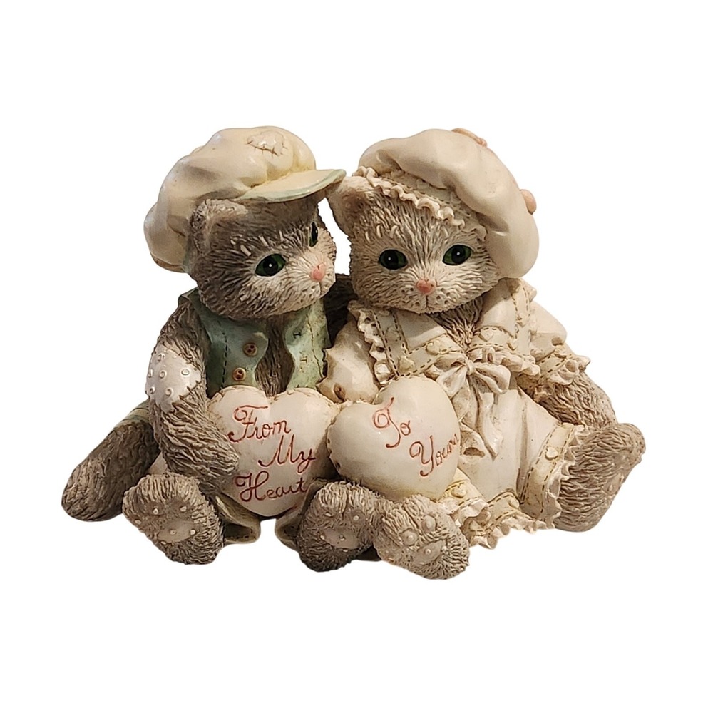 Enesco Calico Kittens Paws-itively‎ in Love Figure 1994